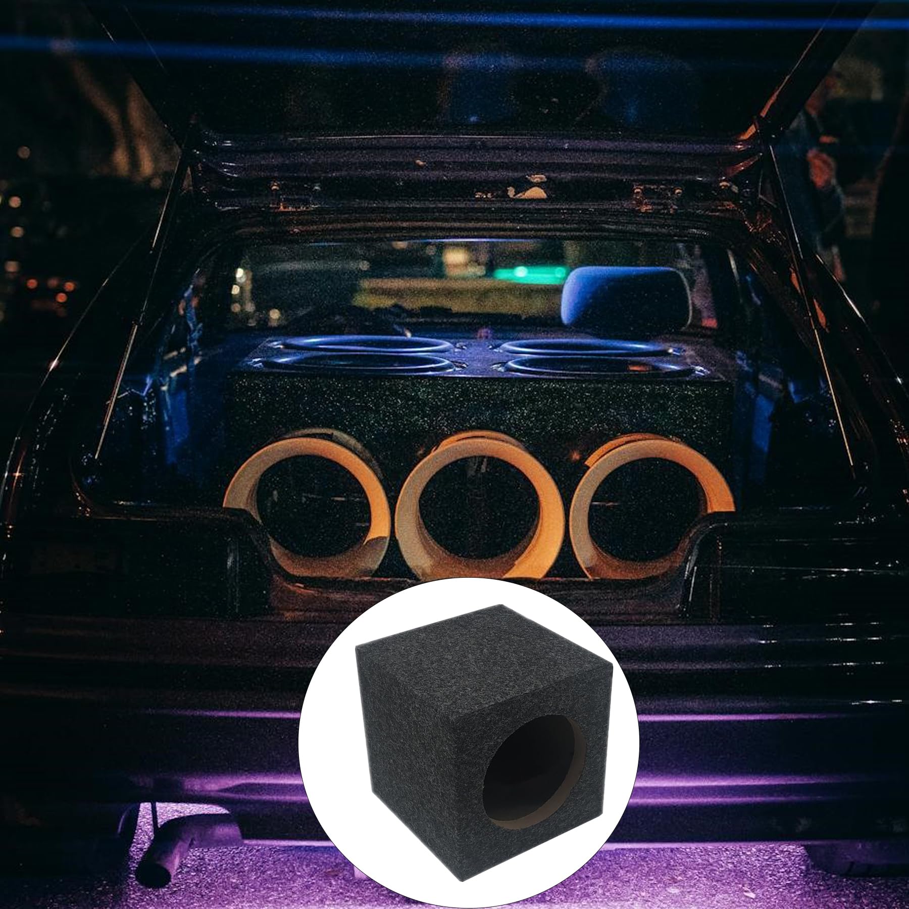 Custodia per subwoofer per auto, robusta cornice sigillata, migliora la qualità audio per casa, veicolo, pubblico (16,5 cm)
