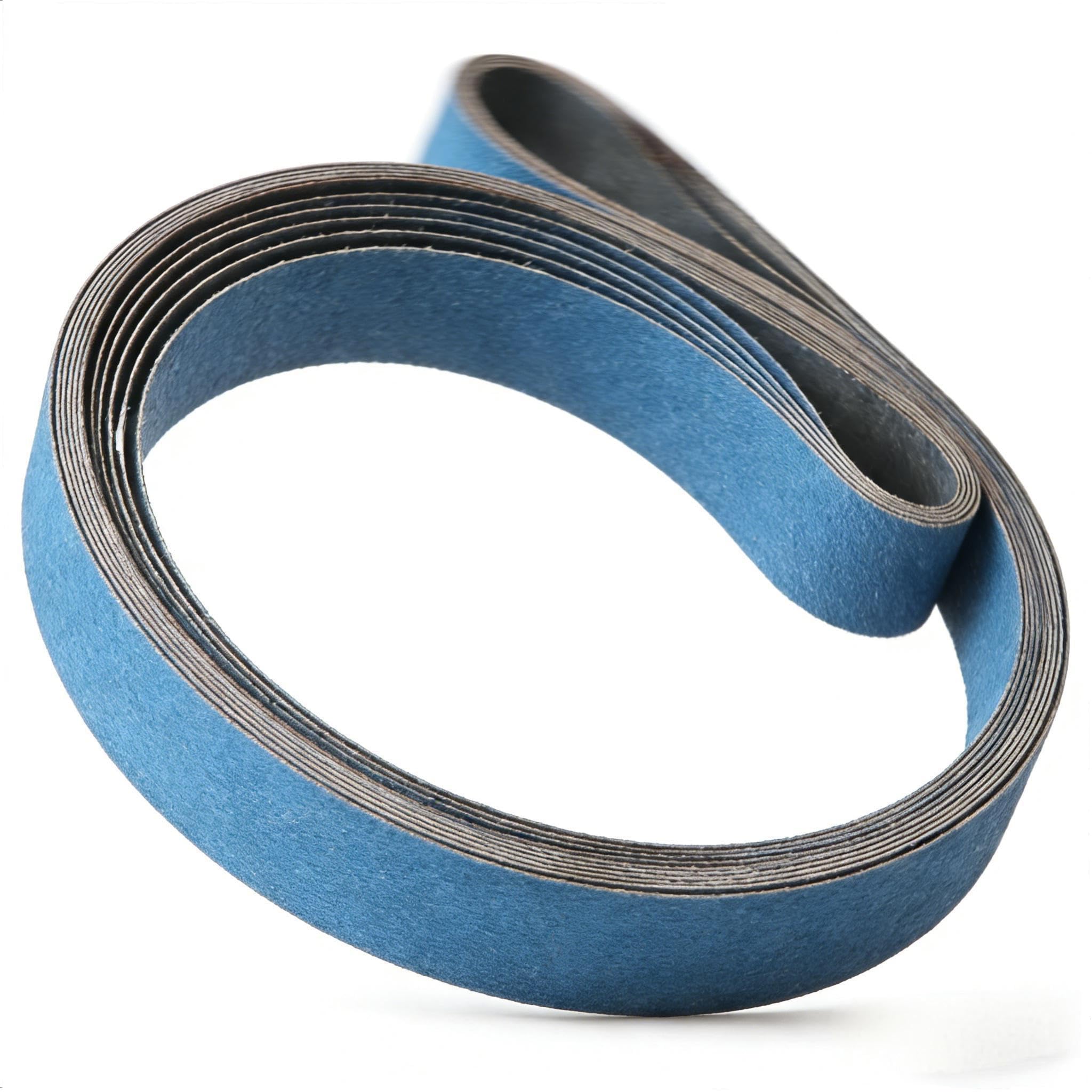 Nastri Abrasivi 50 x 2000 mm, Nastro Abrasivo Grana 80 | Confezione 6 Pezzi, Compatibile con Levigatrice a Nastro, per Levigatura Lucidatura Legno Metallo Lavori di Finitura