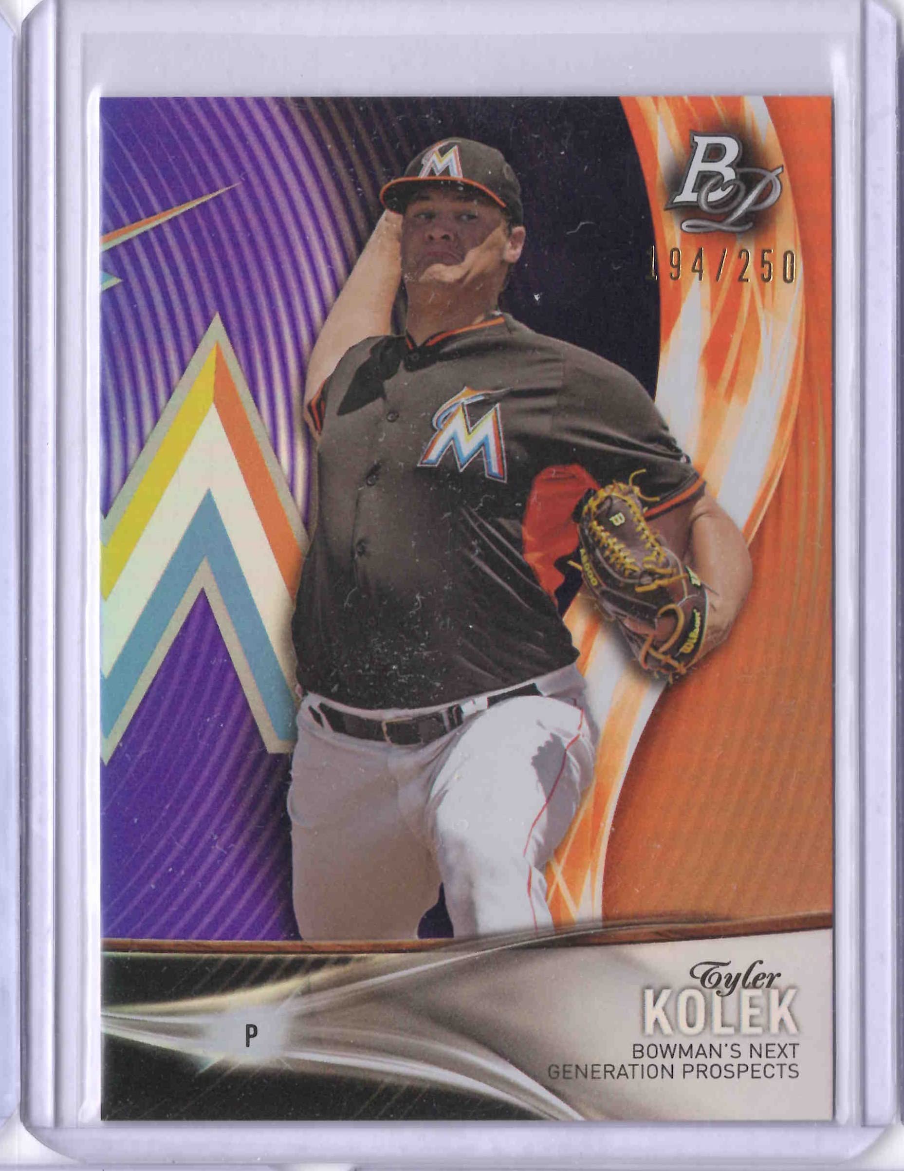 2016 Bowman Platinum Next Generation Prospects Purple #NGP15 Tyler Kolek