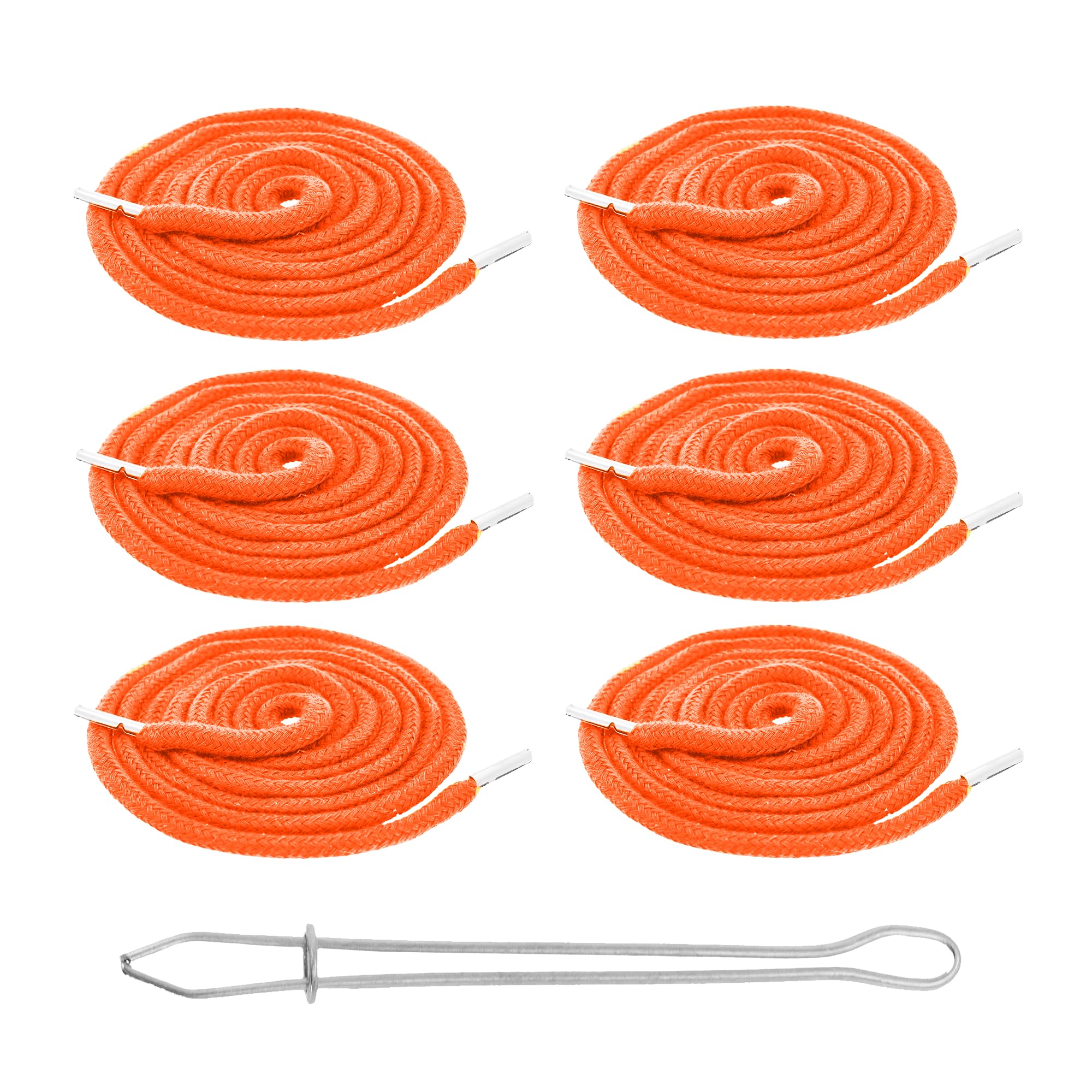 Mandala Crafts Orange Drawstring Replacement Draw Cord for Sweatpants Waist - 6 55 Inch Cotton Round Drawstrings Cord Hoodie String Replacement &