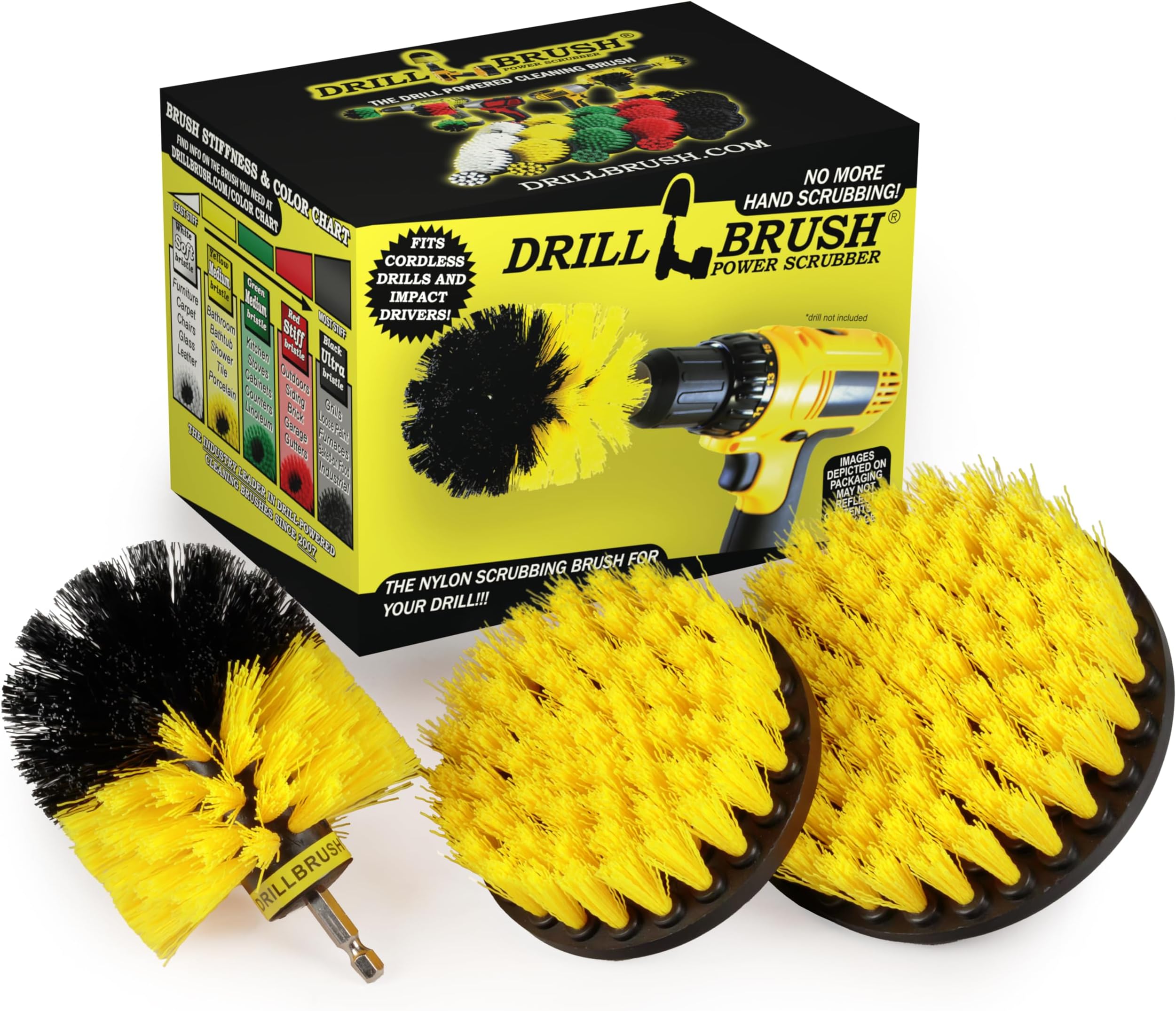 Drillbrush Powered Rotary Scrub Brushes for Shower, Tub, Sink, Tile and Grout