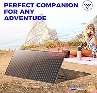 Vista 8 de VOLTSET Panel solar portátil de 100 vatios y 12 voltios con controlador de cargador impermeable de 10 A, cargador solar plegable de 100 W