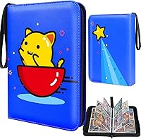 Vista 1 de Carpeta de tarjetas para tarjetas Pokémon, 4 bolsillos coleccionables, álbumes de tarjetas coleccionables para libros, 400 tarjetas con fundas