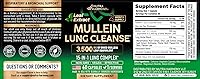 Vista 2 de Mullein Lung Detox - Mullein Leaf Extract - Marshmallow Root Echinacea Oregano Quercetin NAC - 15-in-1 Lung Support & Cleanse for Smokers