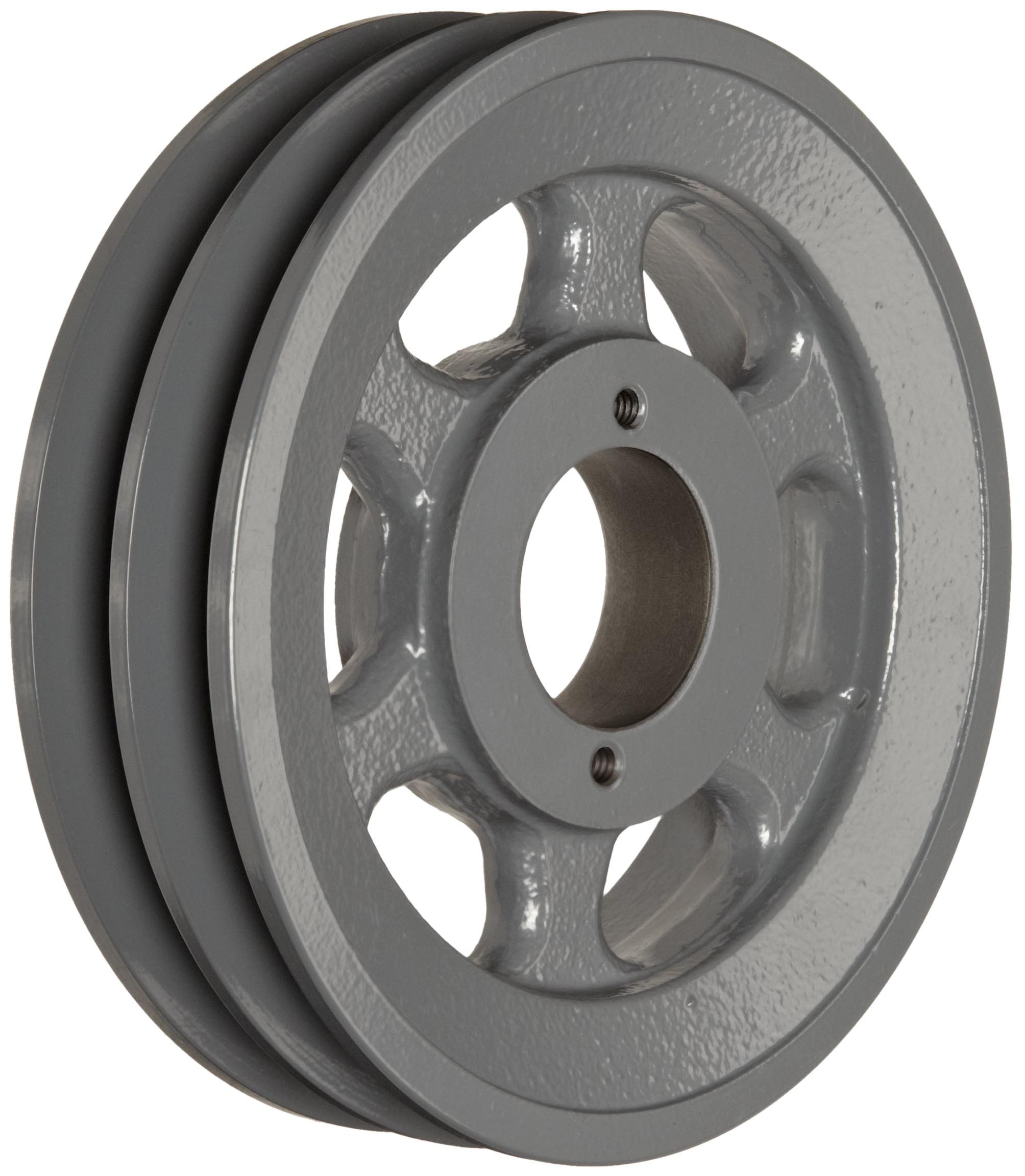 TB Woods 2BK67 FHP QT Bushed V-Belt Sheave, B Belt Section, 2 Grooves, QT Bushing required, Cast Iron, 6.45