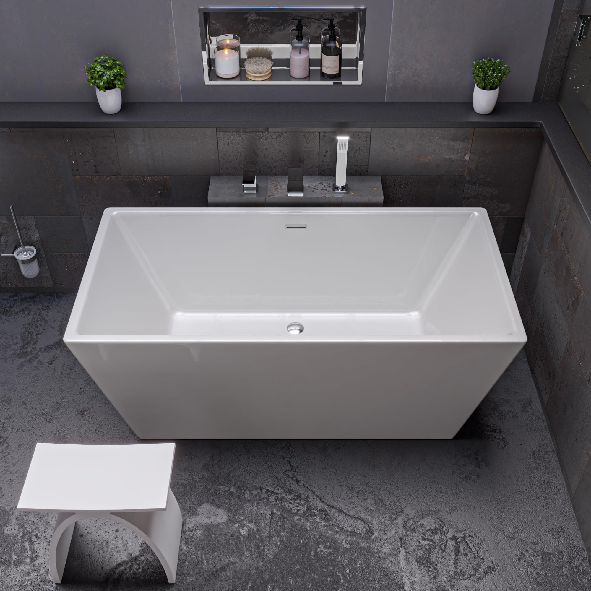 匿名配送　COREFIT Bath Combo ALFI brand AB8834 Tub, 59.06
