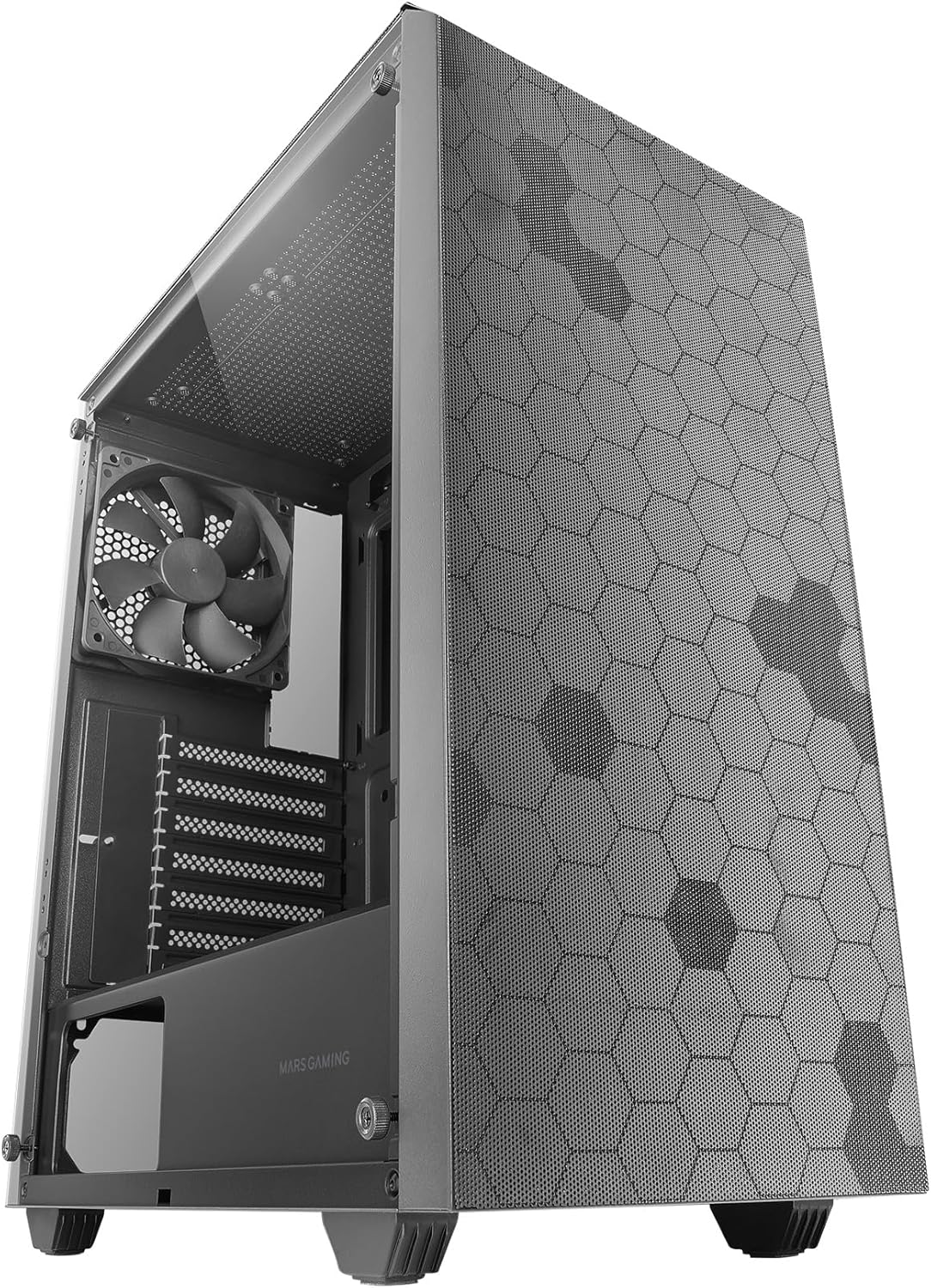 MC-Q3, Case Semi-Tower ATX, Pannello Laterale Completo Vetro Temperato, Doppia Griglia Magnetica Anti-Polvere Anteriore + Superiore, Ventola FDB 120mm, Raffreddamento Liquido 360mm, Nero - Case PC