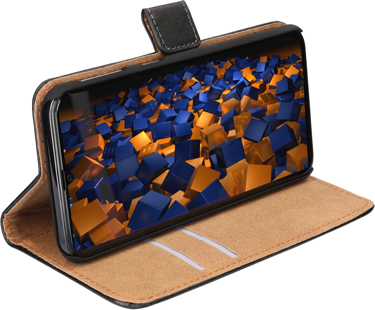 mumbi Book-Style Case Compatible with Samsung Galaxy A40 Black