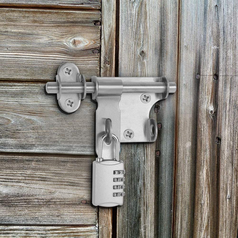 4 Bulloni Serratura Porta Acciaio Inox | Chiavistello Scorrevole 5 Pollici Per Recinzioni - Foto 11