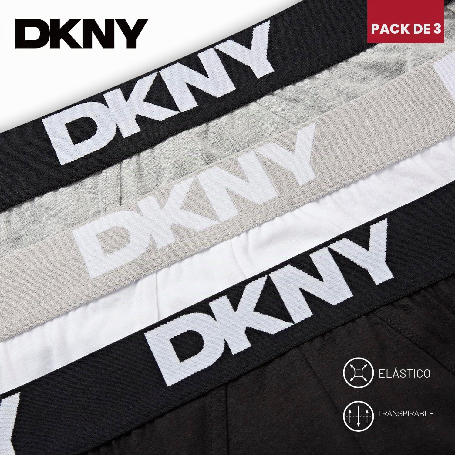 DKNY Kelso Calzoncillo Hombre (Pack de 3)