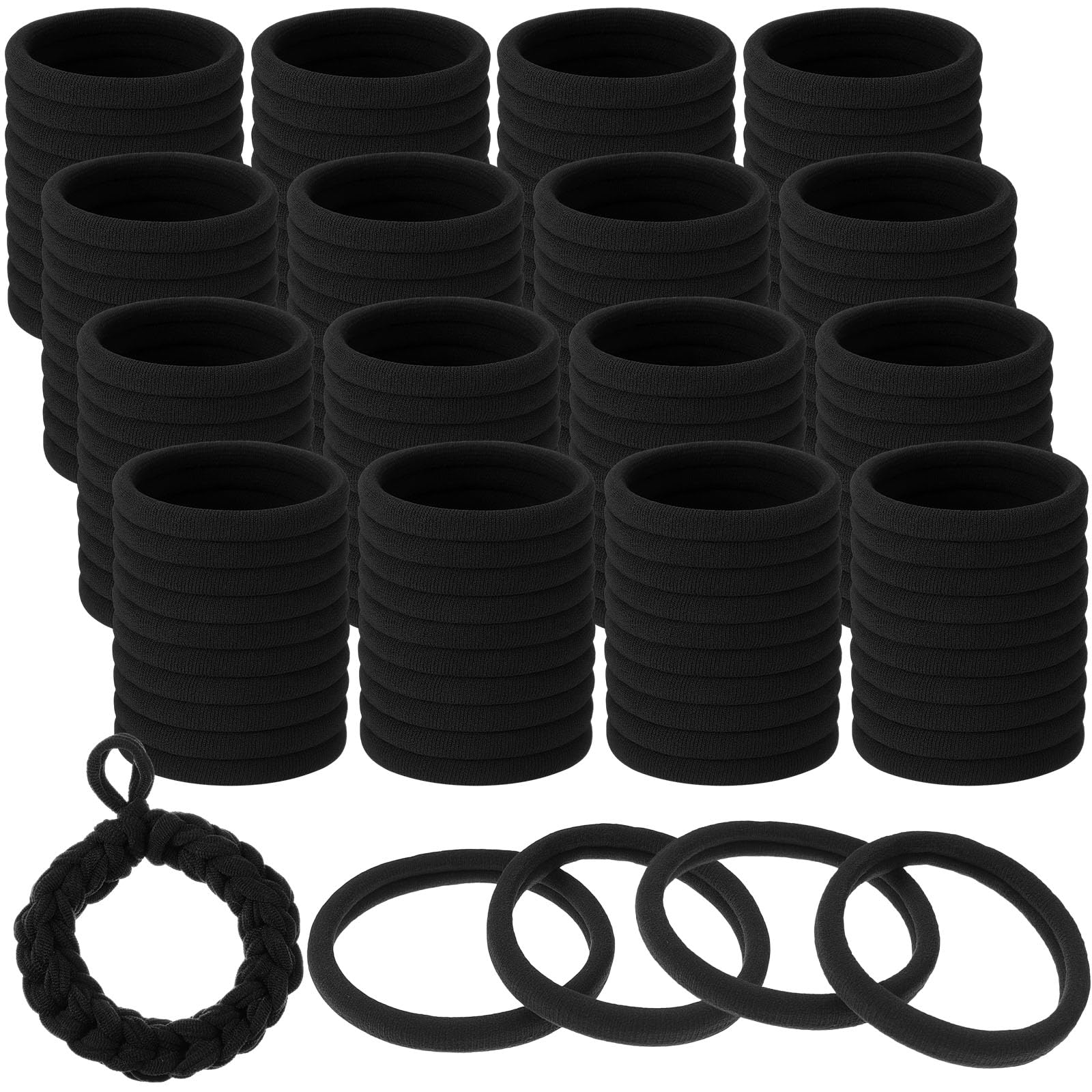 Wesnoy 120 Pcs Weaving Loom Refill Loops for 10'' Potholder Loom,Black