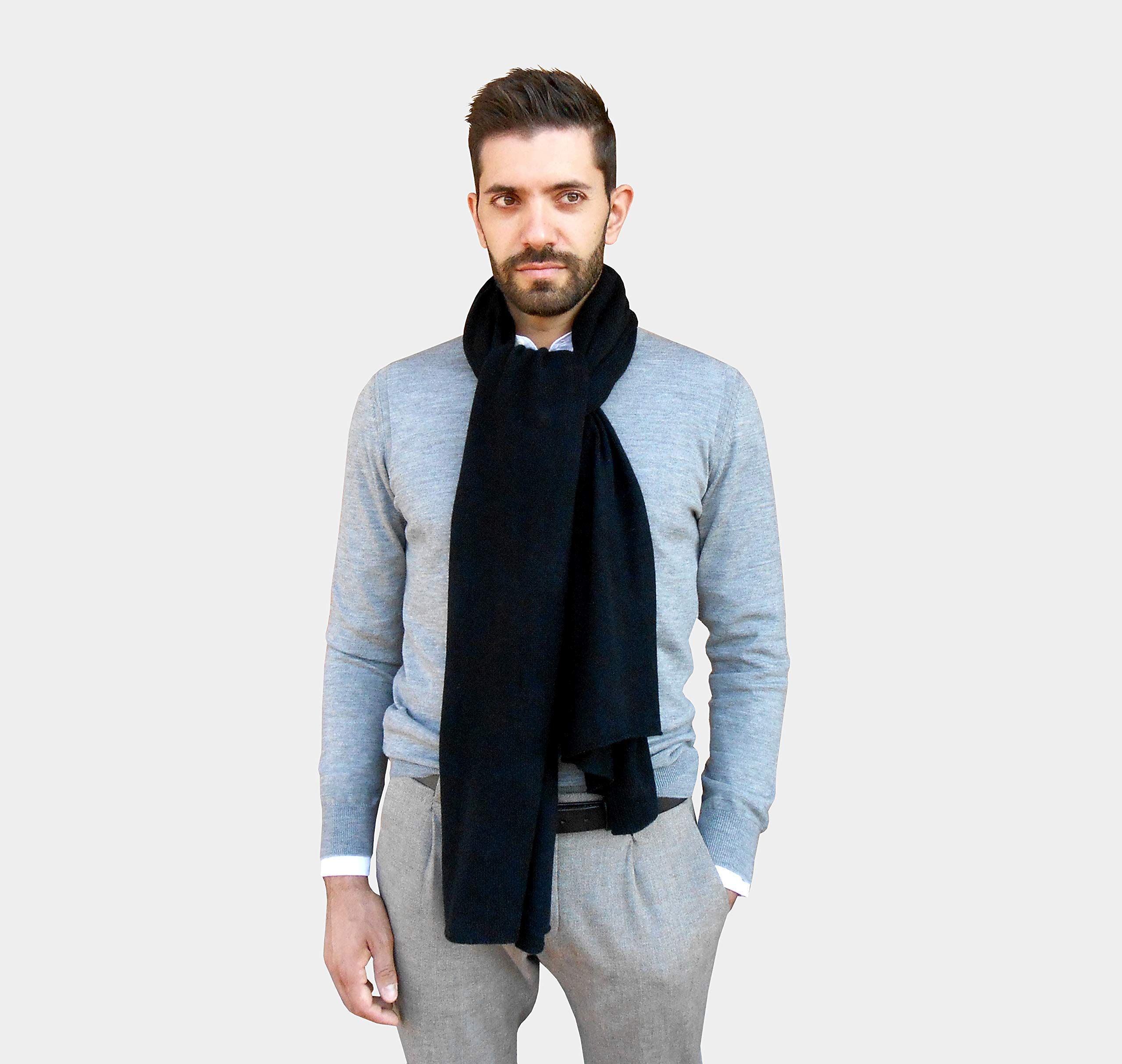 Sciarpa Uomo Invernali, Sciarpa da Uomo in 100% Puro Cachemire Morbida e Calda per l'Inverno, Sciarpa Grande Maxi