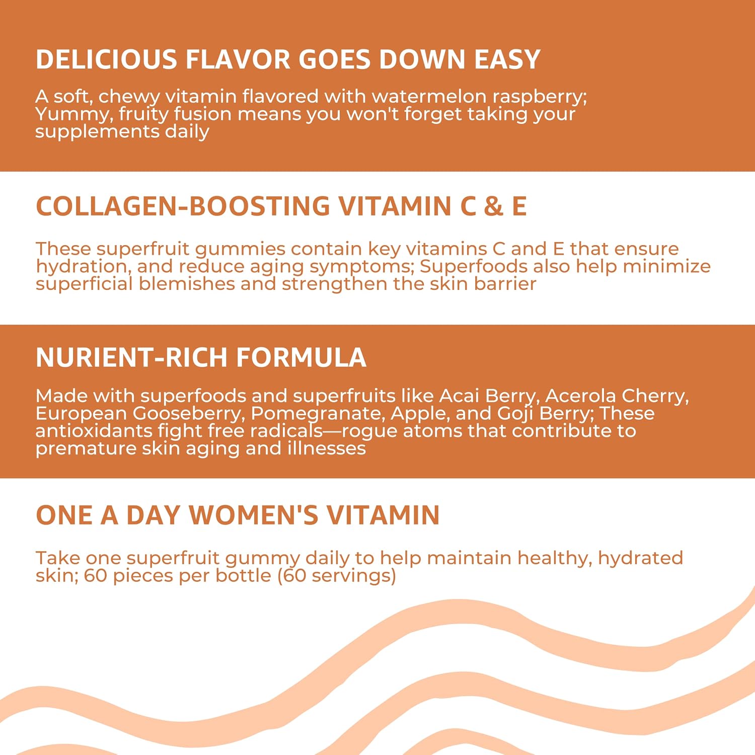 Baby Blues: Superfood Skin Glow Gummies - 14 Collagen Building Superfruits - Acai, Gooseberry, Vitamin C - Slows Down Aging Symptoms - Watermelon Flavor