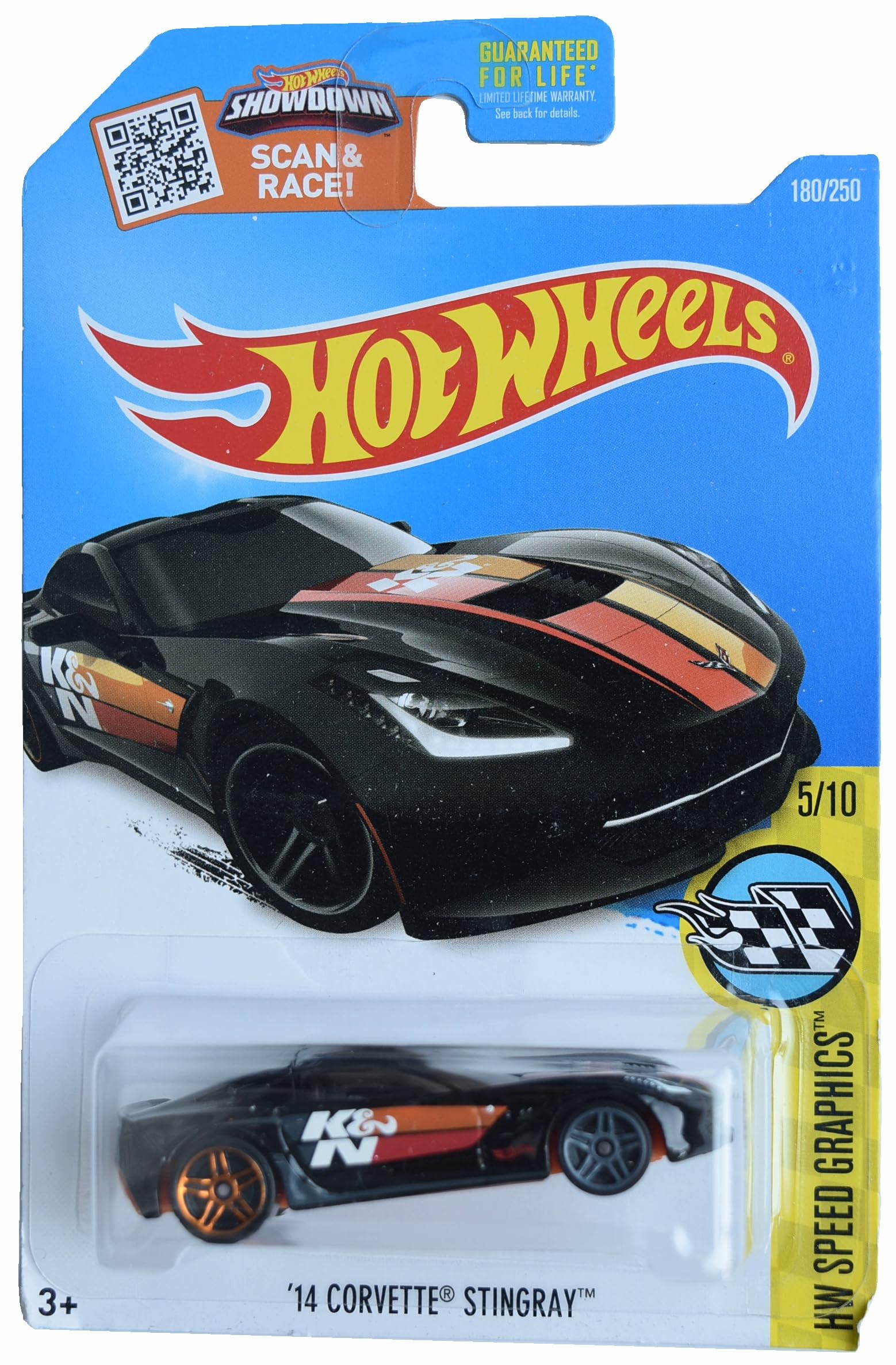 Hot Wheels '14 Corvette Stingray, HW Speed Graphics 5/10 [Black] 180/250