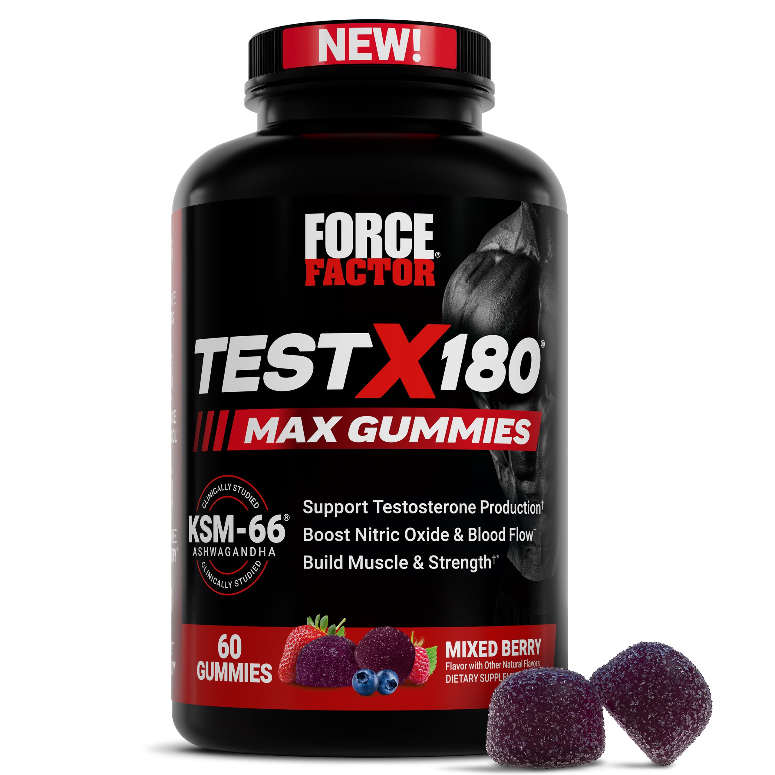 Amazon.com: Force Factor Test X180 Max Gummies, Testosterone