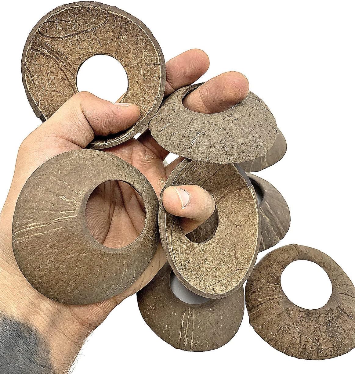 Bonka Bird Toys 1290 (Pk24) Large Coconut 2.50" Discs, Parrot Foot Talon Cage Toy, Amazon, African Grey, Conure, and Similar