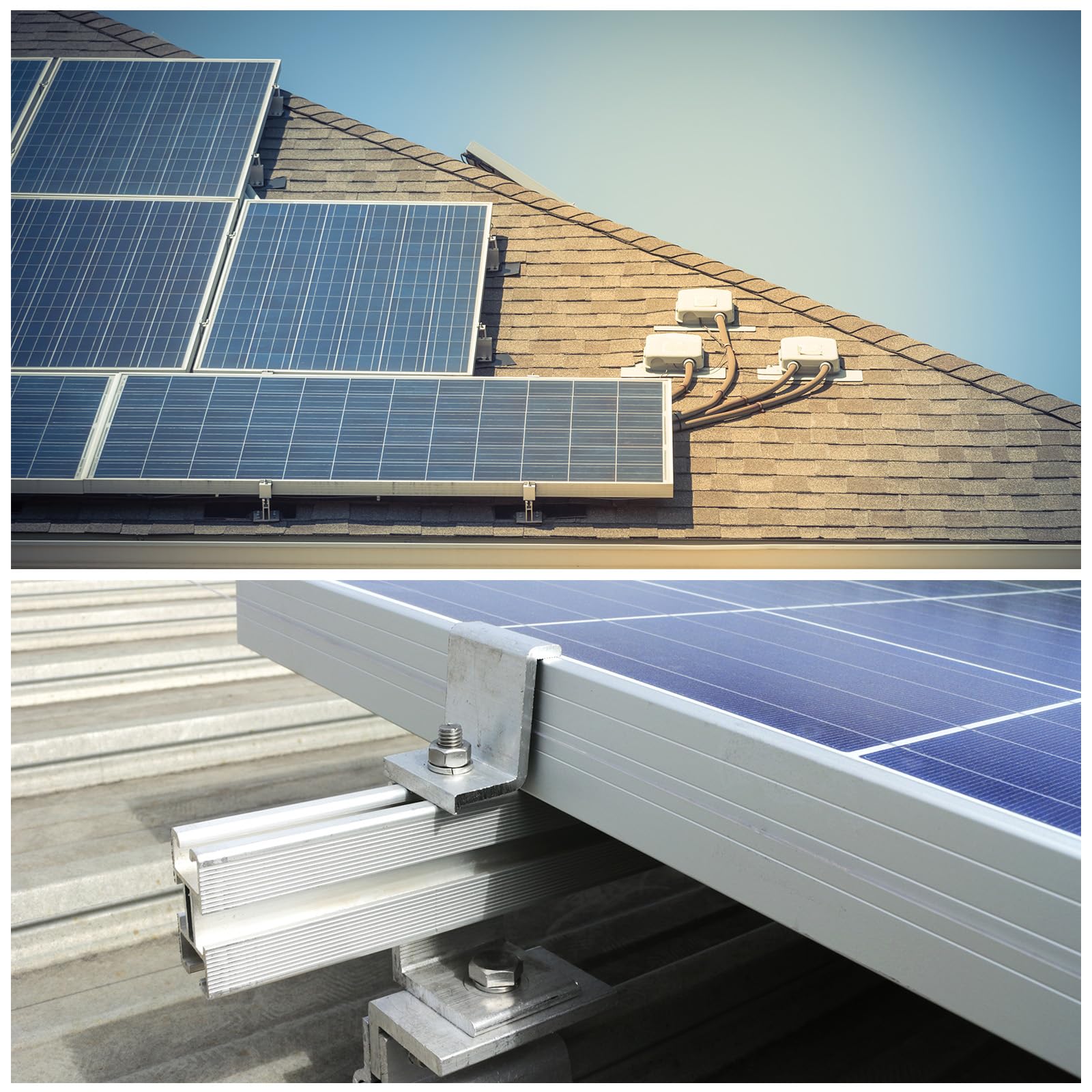 Amazon | uxcell ソーラーパネルブ ラケットのセット 6 x 300 mm