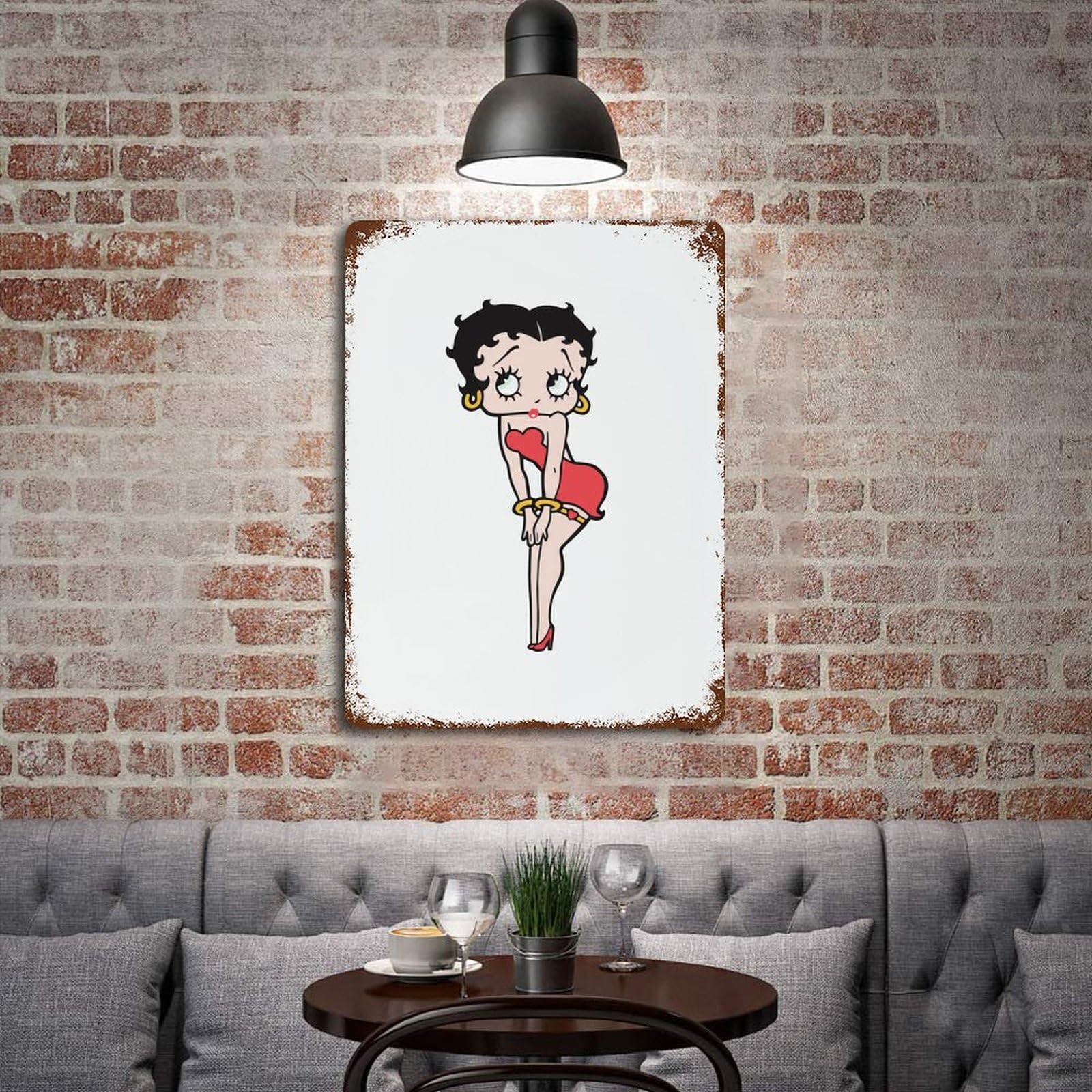 Amazon.co.jp: ベティちゃん ブリキ看板 アートポスター 壁の装飾