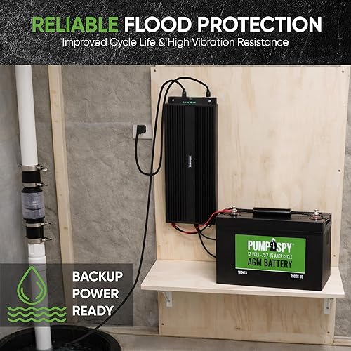 Miniatura 3 de PumpSpy Batería de ciclo profundo AGM sin mantenimiento de 12V 75 Ah