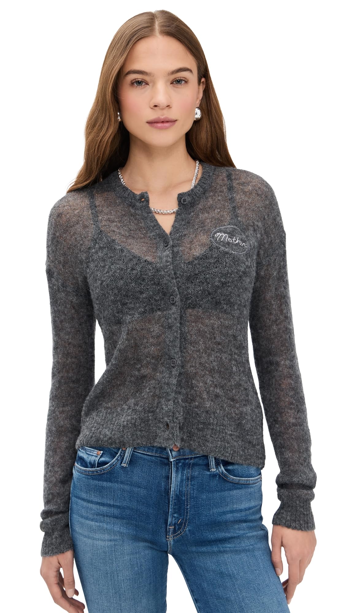 MOTHER Womens The Alpaca Crop Cardigan