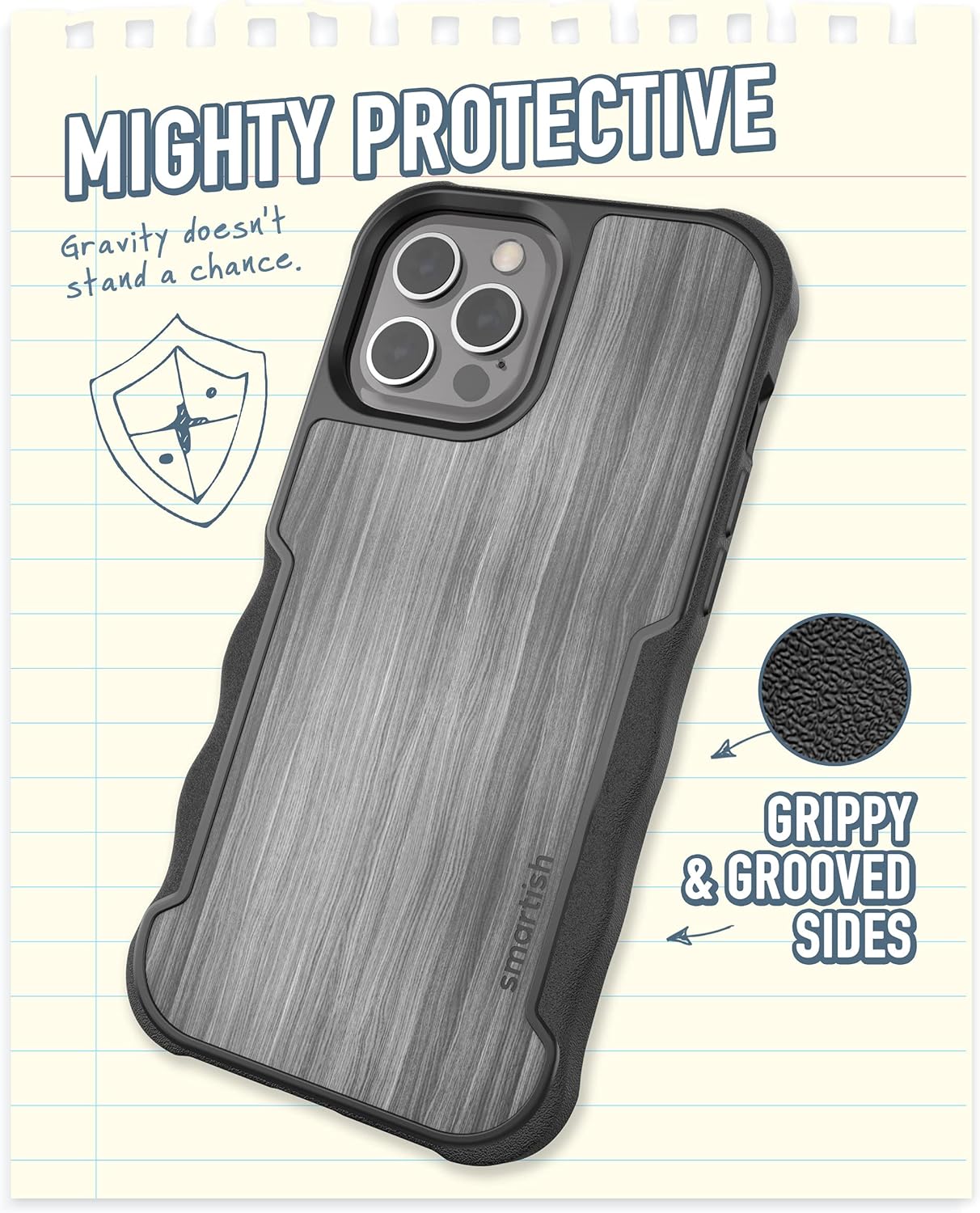 Smartish iPhone 12 Pro Max Armor Case - Gripzilla [Rugged + Protective] Slim Tough Grip Cover - (Chef's Special)
