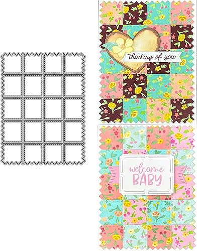 Mvchifay Troqueles de corte para hacer tarjetas, troquelados de metal, herramienta de álbum de recortes, marco hueco, plantilla de perforación para