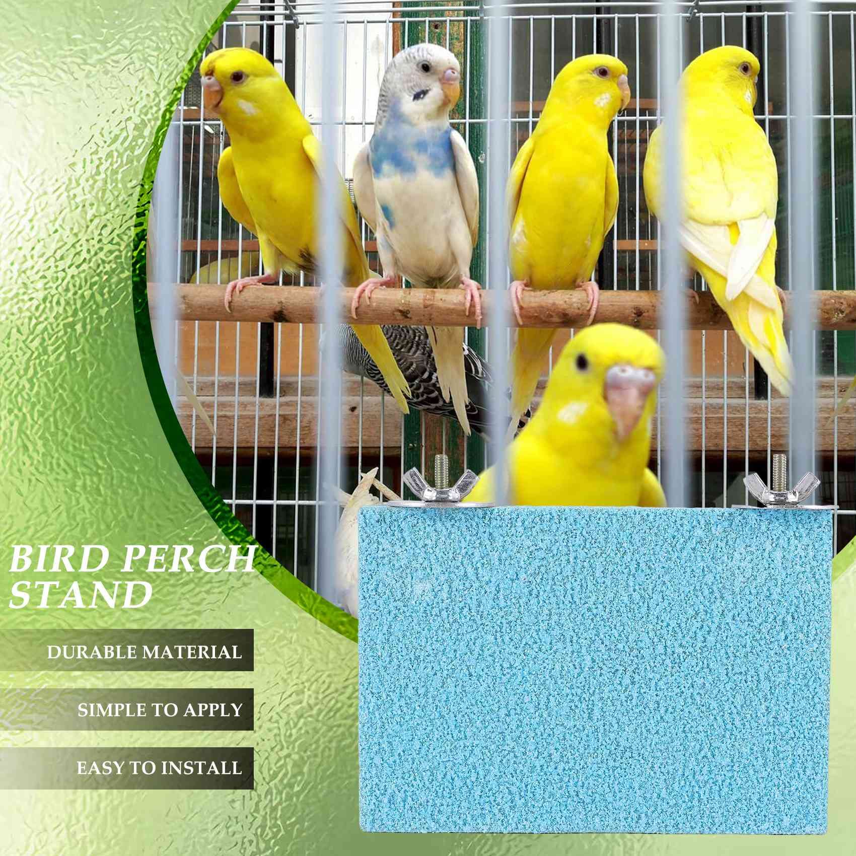 Piattaforma di Supporto per Uccelli in Legno Naturale Giochi Zampe macinazione Pulito per Animali Domestici pappagalli pappagalli parrocchetti calopsitte, conuri, inseparabili, ratti,