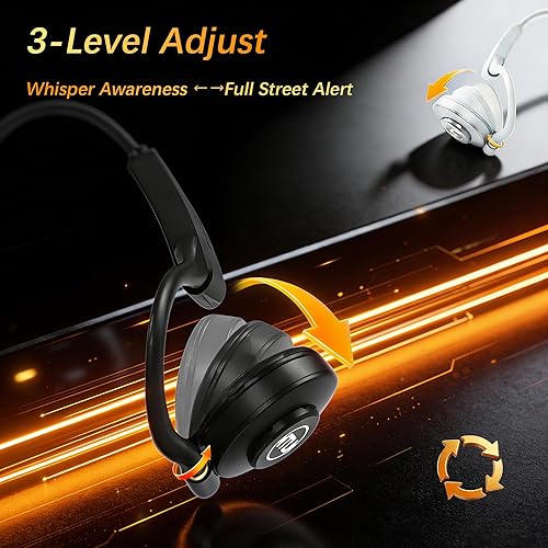 Miniatura 5 de Essonio Auriculares de oído abierto - Auriculares inalámbricos Bluetooth de conducción de aire ultra profundos de 3 niveles de graves ultraanchos