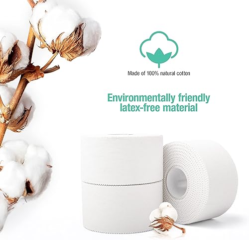 Vista 14 de Paquete de 3 cintas deportivas deportivas negras, muy fuerte, fácil de rasgar, sin residuos pegajosos, para atletas y entrenadores deportivos