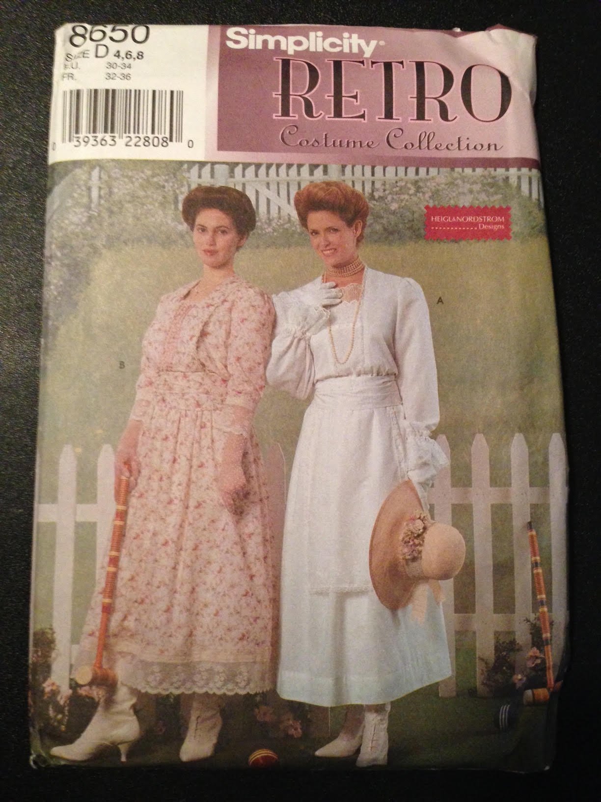 Patron de couture Simplicity 8650 robe vintage pour soirée rétro