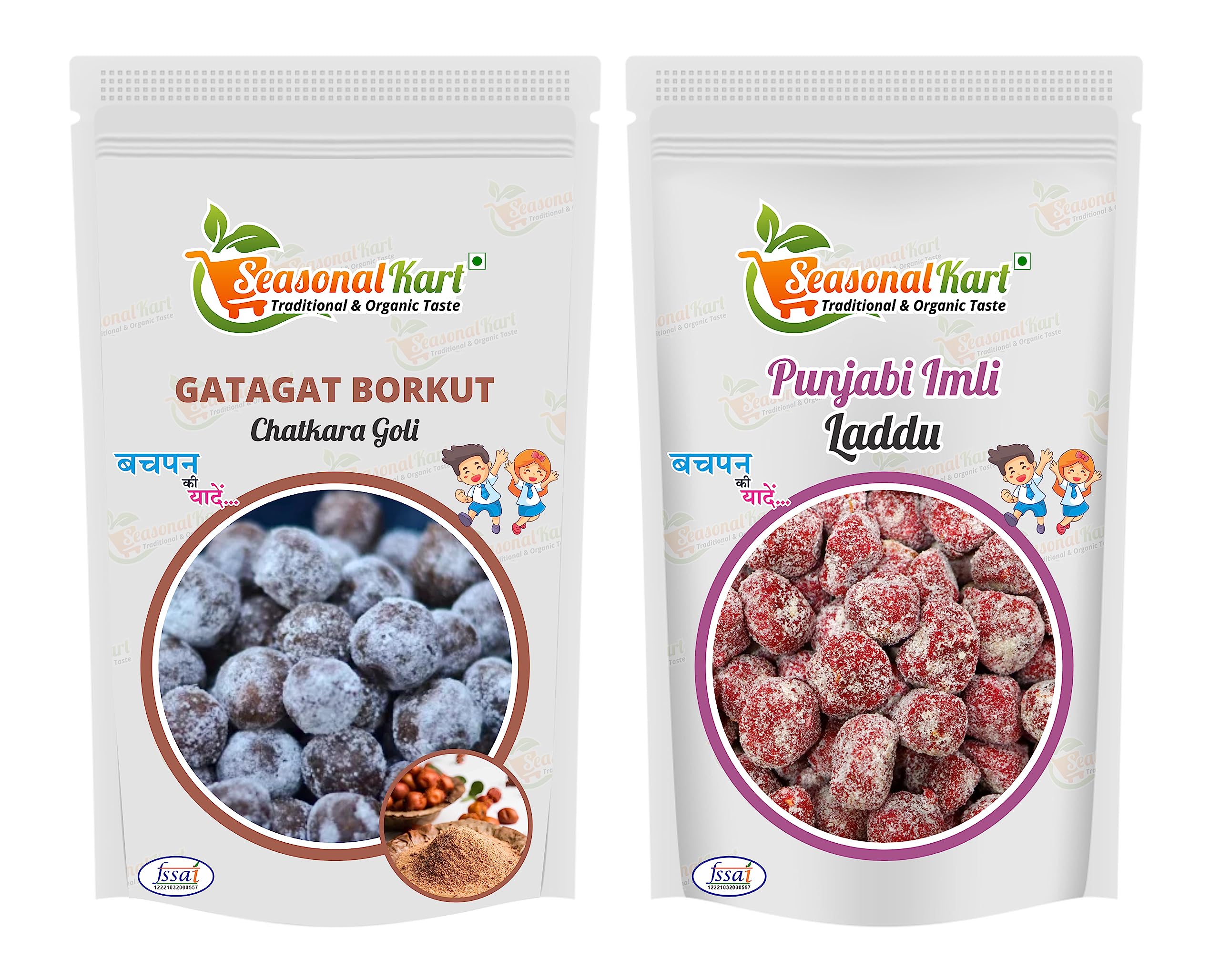 Seasonal Kart Pack of Borkut Gatagat Goli & Punjabi Imli Laddu 800 gm Each Total 1600 gm (Pack of 2) (B0CM8TFPJ4) Amazon Price History, Amazon Price Tracker