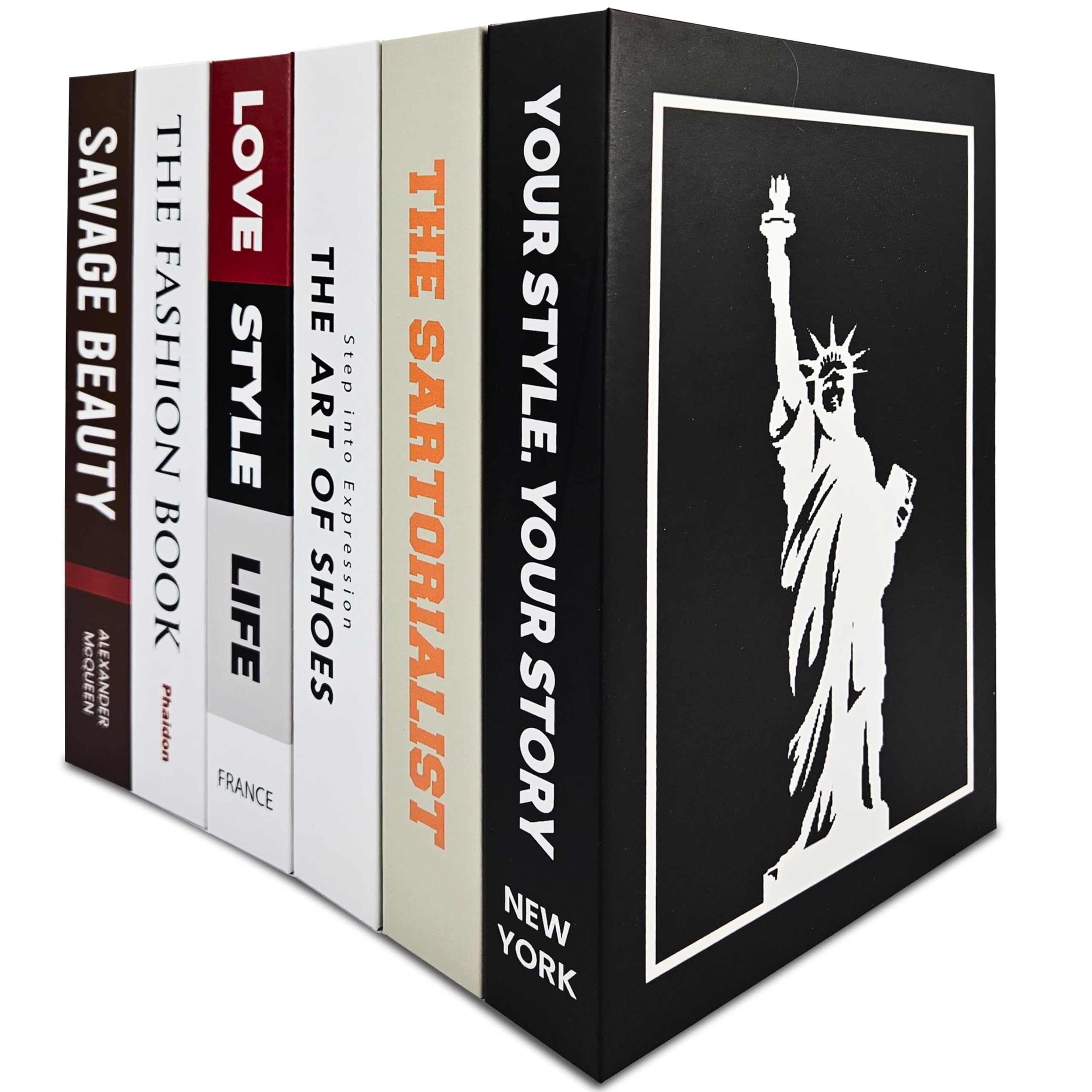 Skywin Decorative Books for Home Decor 8.3 x 6.3 x 9.4 Inches, Faux Books for Decoration, Cord Hider & Management, Box Hider for Router and TV Cord,