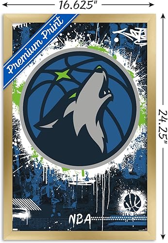 Miniatura 3 de Trends International NBA Minnesota Timberwolves - Póster de pared con logotipo Maximalist 23, 22.4 pulgadas de largo x 14.7 pulgadas, versión