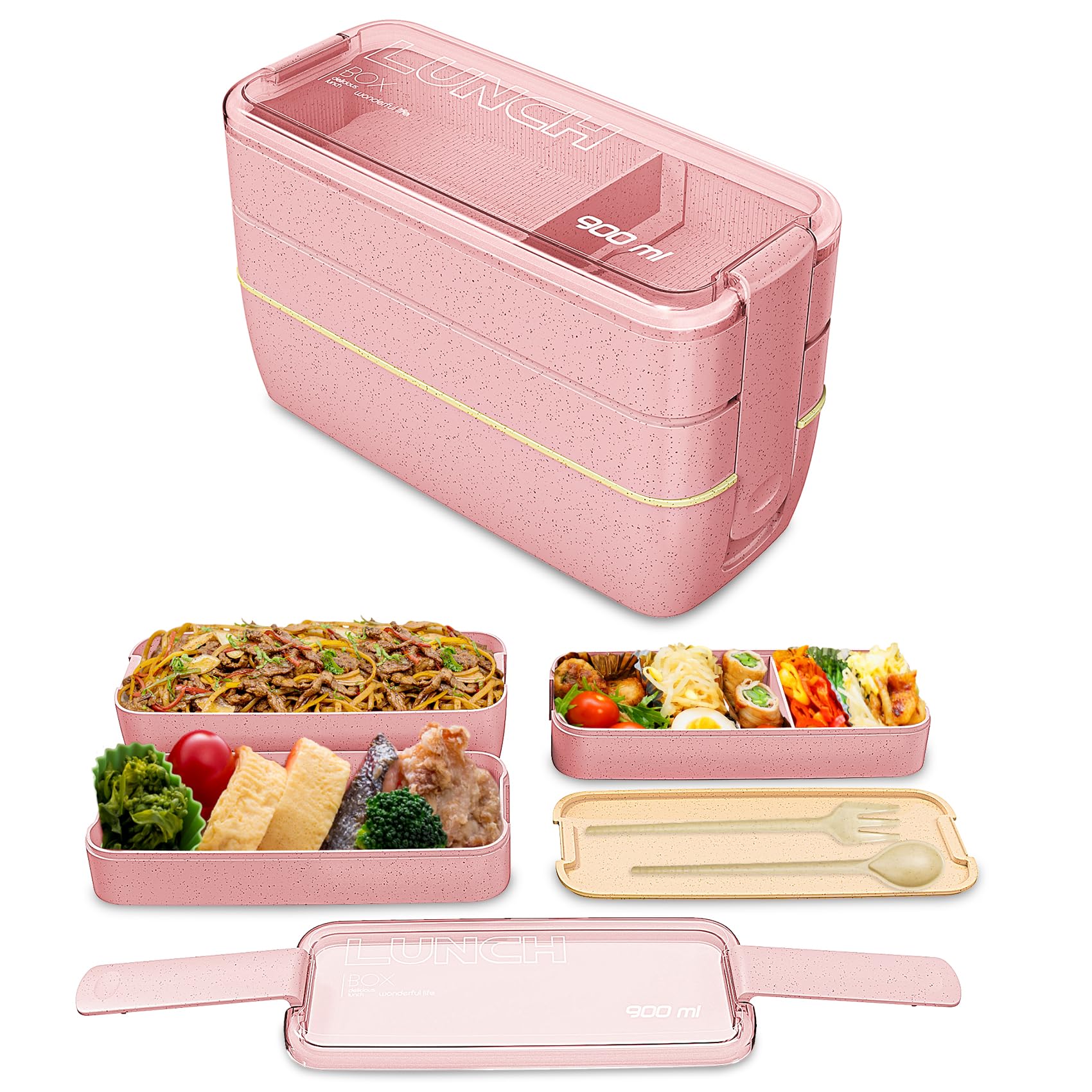 Lehoo Castle Bento Lunchbox voor kinderen, 1,25 l, bentobox