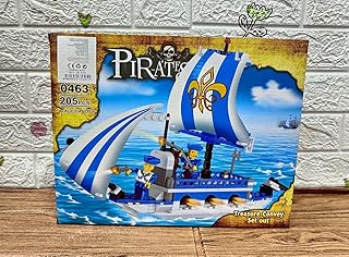 BUILDING BLOCKS CONSIST OF 205 PEICES CAN BE DIFFERENT SHAPS LIKE PIRATE BOAT WITH EXECELLENT MATERIALS COME WITH CATALOGE FOR MANY SHAPES