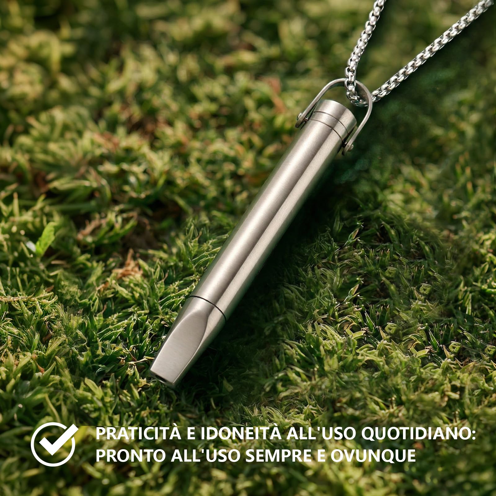 Set Collana Ausiliaria Per Smettere Di Fumare, Con 15 Filtri. Resistenza dell'aria regolabile, Collana Respiratoria Antistress Senza Nicotina, Calma l'umore Tramite la Respirazione. Acciaio Inox
