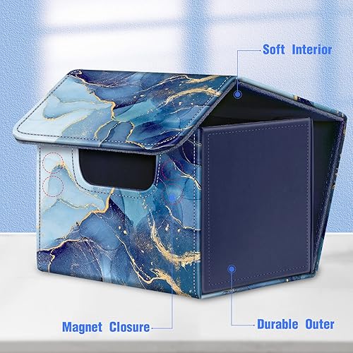Miniatura 2 de CaseBot Caja de cartas compatible con MTGTCGCCG, funda magnética para tarjetas de juego de gran tamaño que se adapta a más de 180 tarjetas de juego
