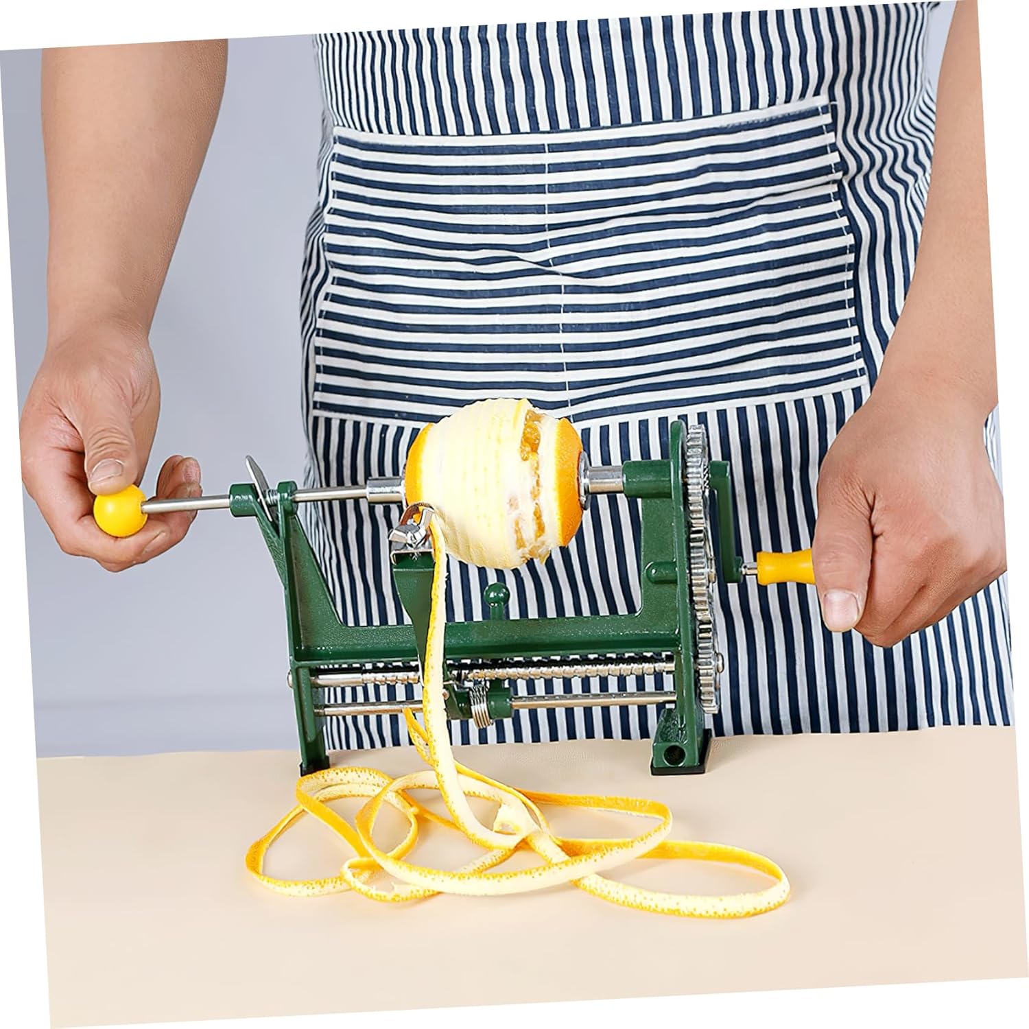 KICHOUSE Peeler Hand Orange Potato Peeler Fruit Vegetable Peel Remover Multifunction Peel Slicer Corer Clamp for Efficient Use