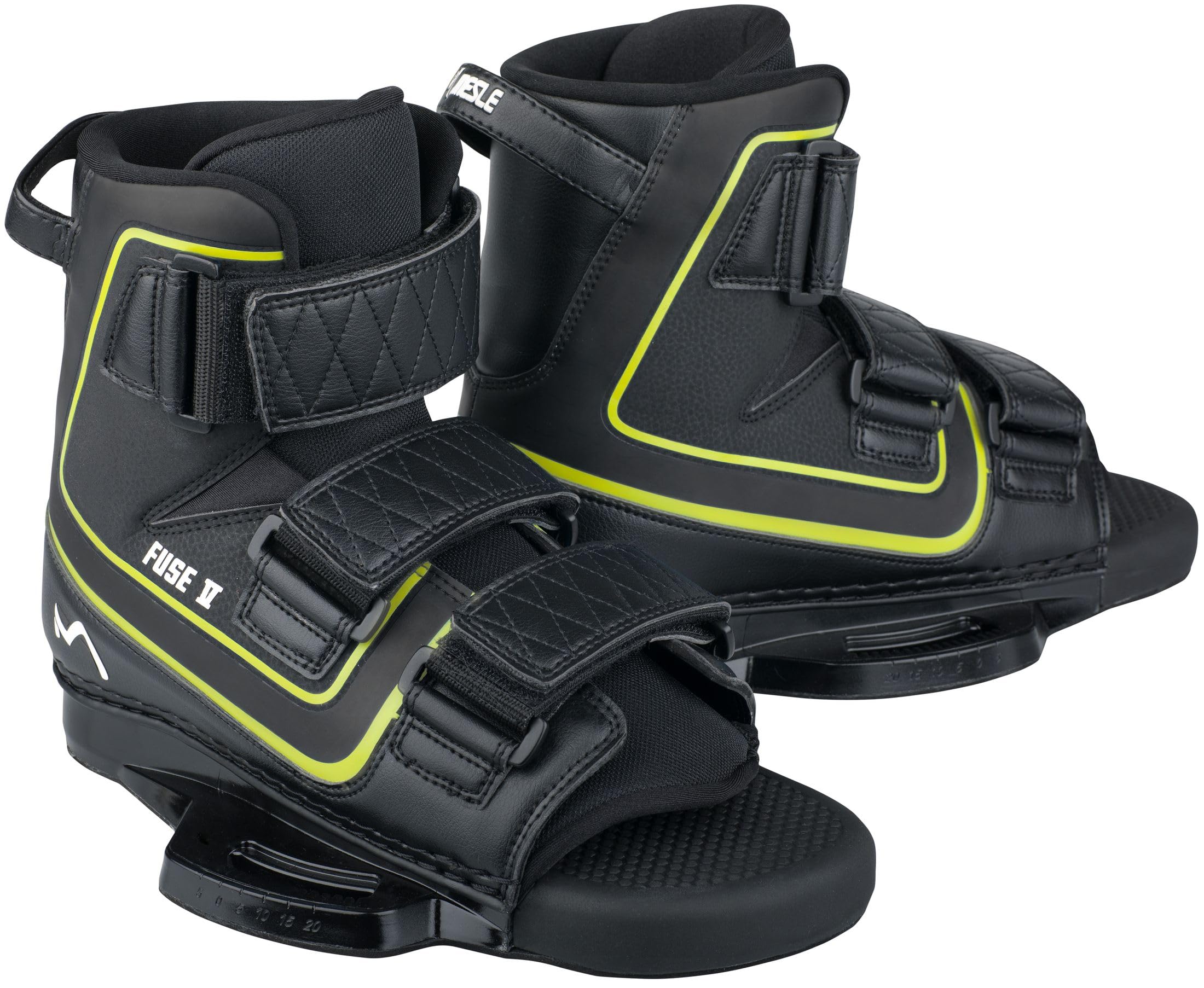 MESLE Wakeboard Set FLX mit Fuse Bindung, Flex Wakeboard für Obstacles mit Slider Base, Seilbahn Board für Fortgeschrittene bis Profis