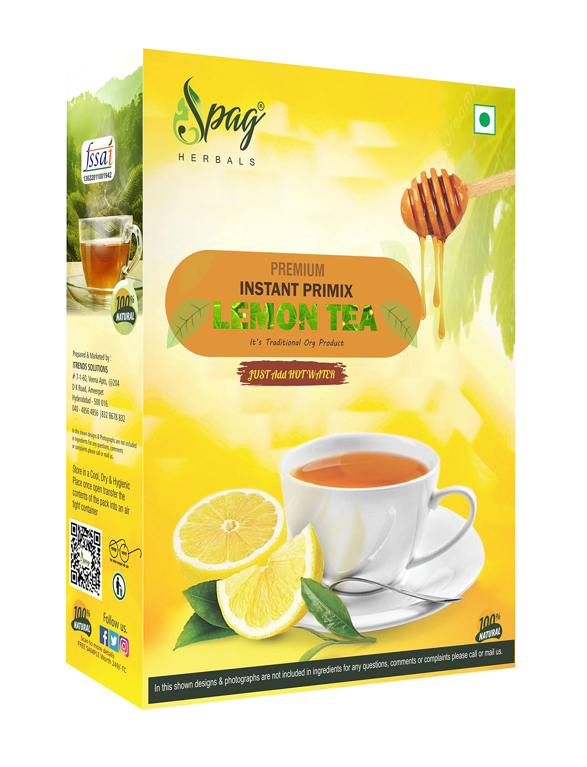 Spag herbals instant premix lemon tea delicious flavour hand process powder 800 gms (B091T5RJXR) Amazon Price History, Amazon Price Tracker