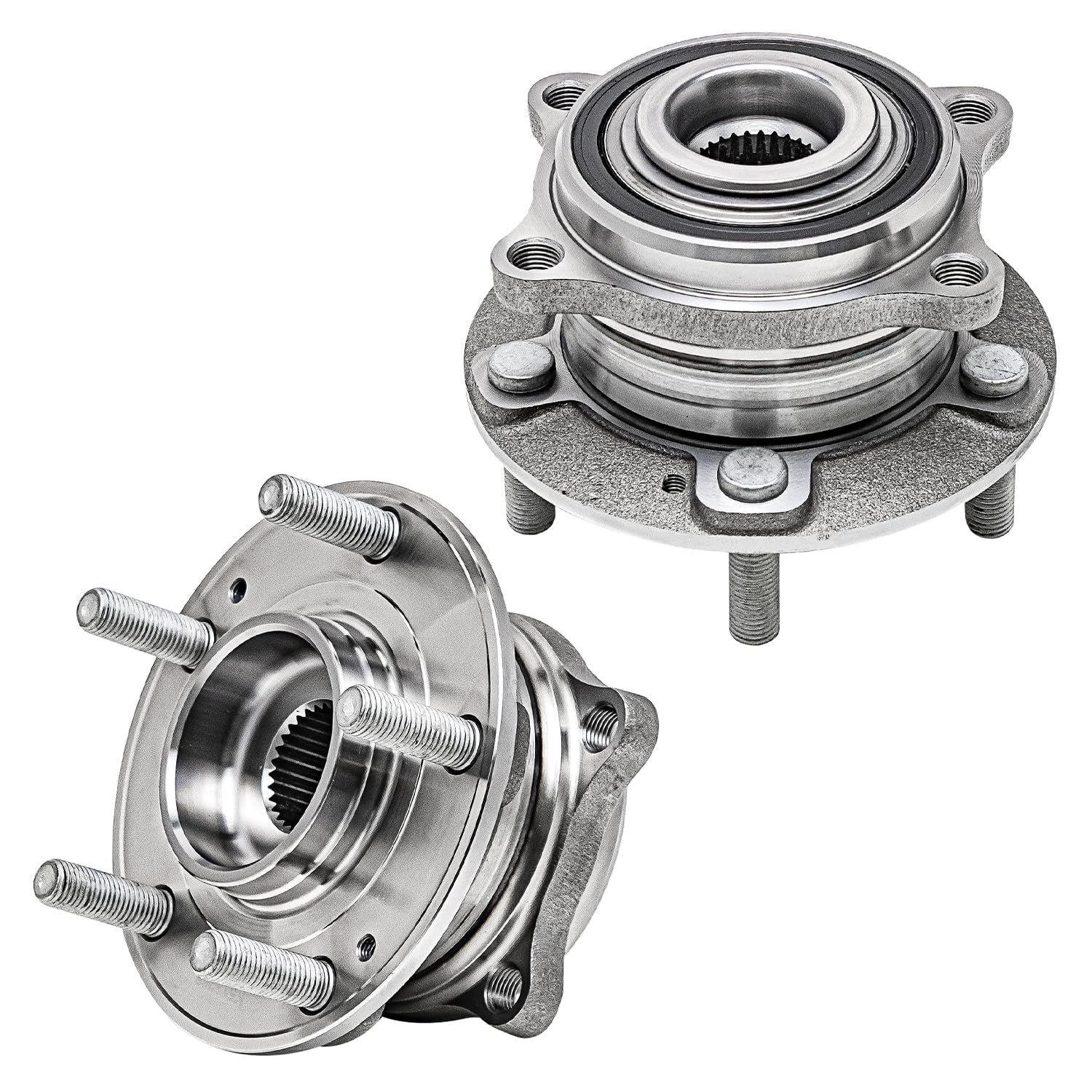 Detroit Axle - 2pc Rear Wheel Bearing Hubs for AWD 07-12 Hyundai Veracruz