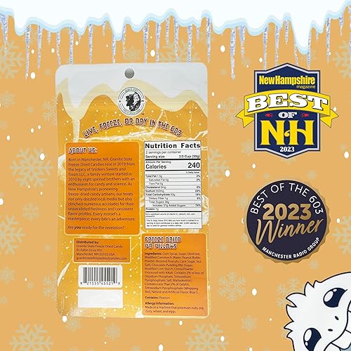 Miniatura 3 de Granite State Freeze Dried Candy - Almohadas de mantequilla de maní - Totalmente rellenas con caramelos congelados ininterrumpidos para todas las