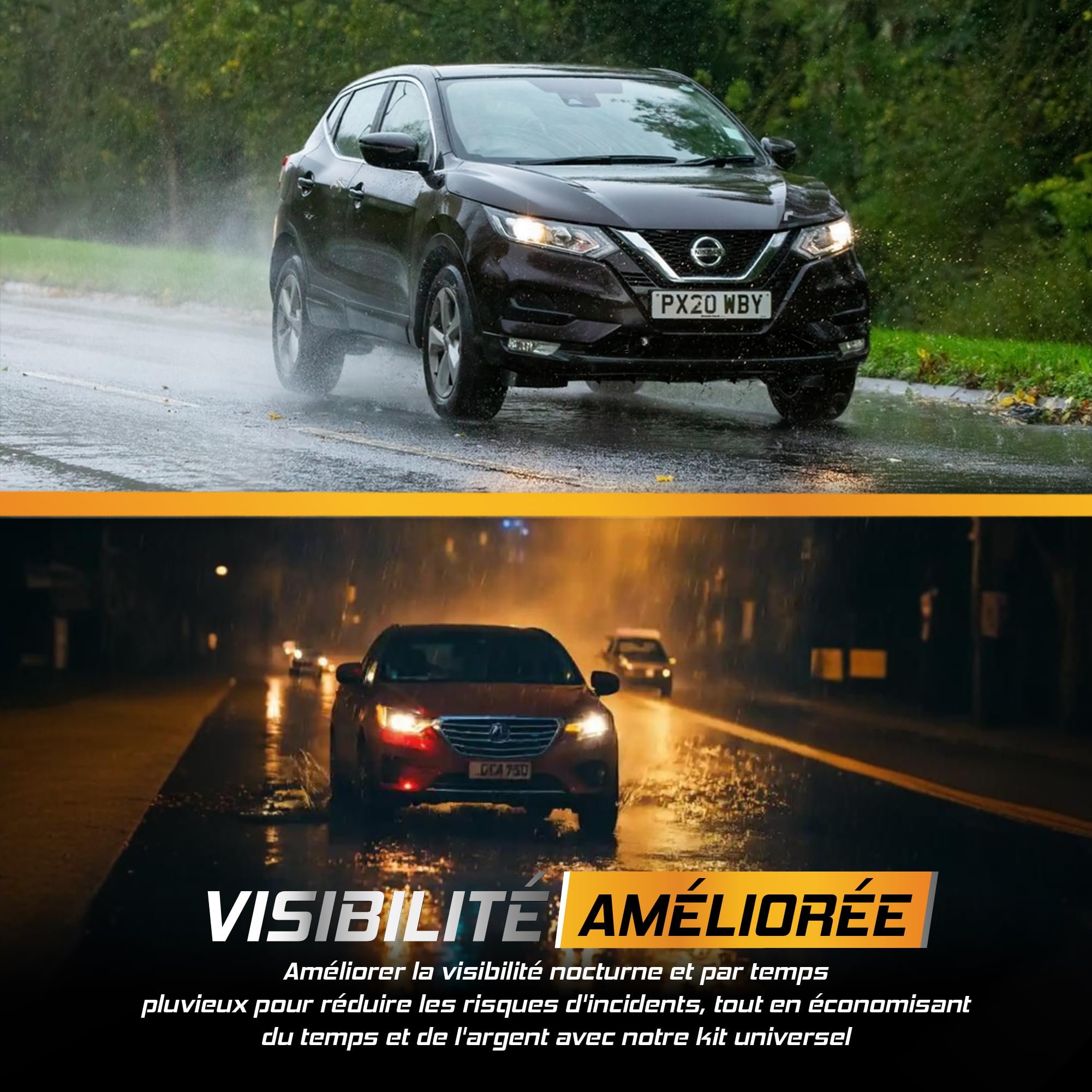 Kit de Rénovation Phare & Polisseuse Voiture - Lustreuse, Polish et Nettoyant pour Auto/Moto - Restauration Phare Opaque, Polissage, Protection Anti-UV, Papier à Poncer Inclus pour Finition Parfaite