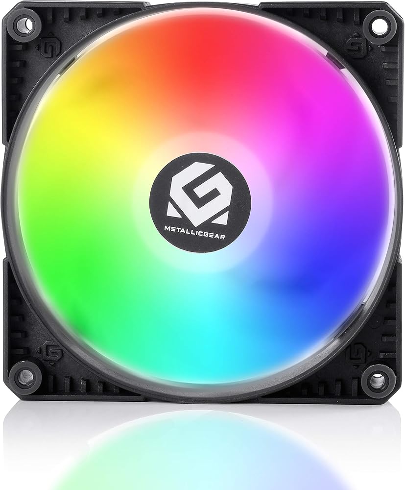Metallicgear Skiron MG-F120 D-RGB -120mm Fan, PWM, High Airflow Nine Blade Design, Rubber Dampening Washers, Addressable RGB - View 1