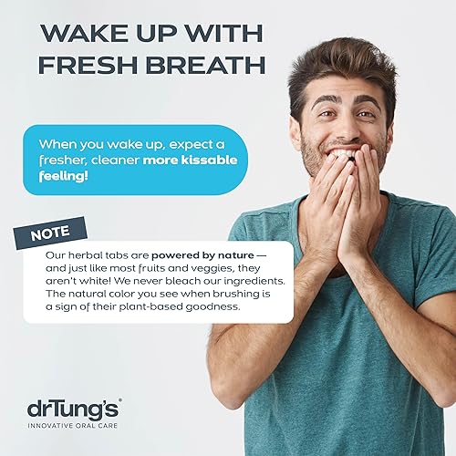 Miniatura 5 de drTung's  Tabletas de pasta dental herbal - Tabletas de pasta dental para el alivio de la boca seca, tabletas de polvo dental natural para el