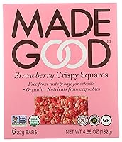 Vista 1 de MADEGOOD - Cuadrados crujientes de fresa orgánica, 4.68 onzas