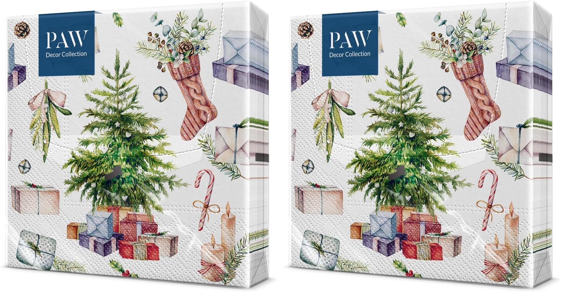 PAW - Servilletas de Papel 3 Capas (33 x 33 cm) | 20 Unidades | Servilletas de Navidad con motivos invernales y navideños | Ideales para la mesa festiva | Color: Christmas Atmosphere — view 21