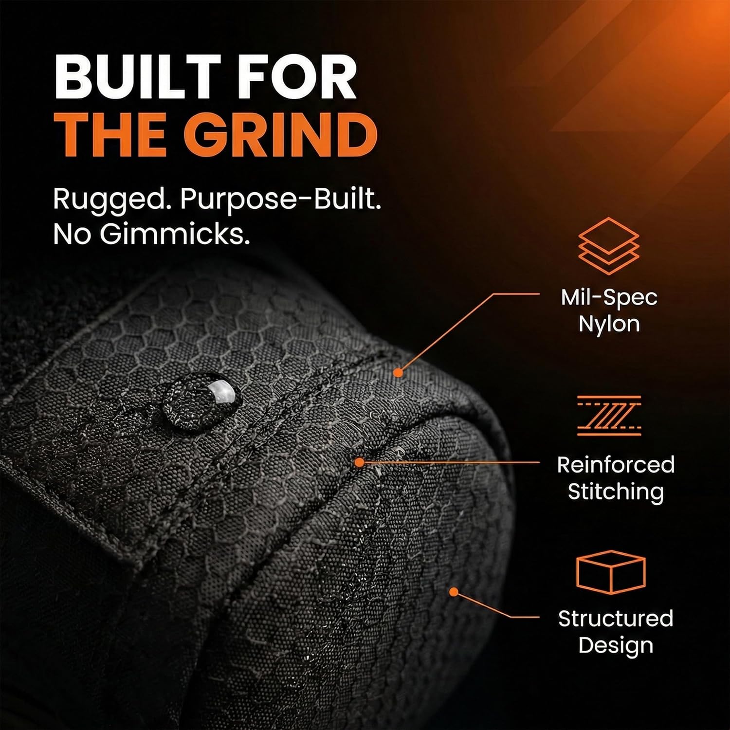 MagTac Fitness Caddy - Magnetic Gym Bag with MagSafe Phone Mount – Mil-Spec Magnets Stick to Steel Racks – Insulated Bottle Holder, AirTag Pocket, Wrist & Shoulder Strap – Compact Tactical Workout Bag