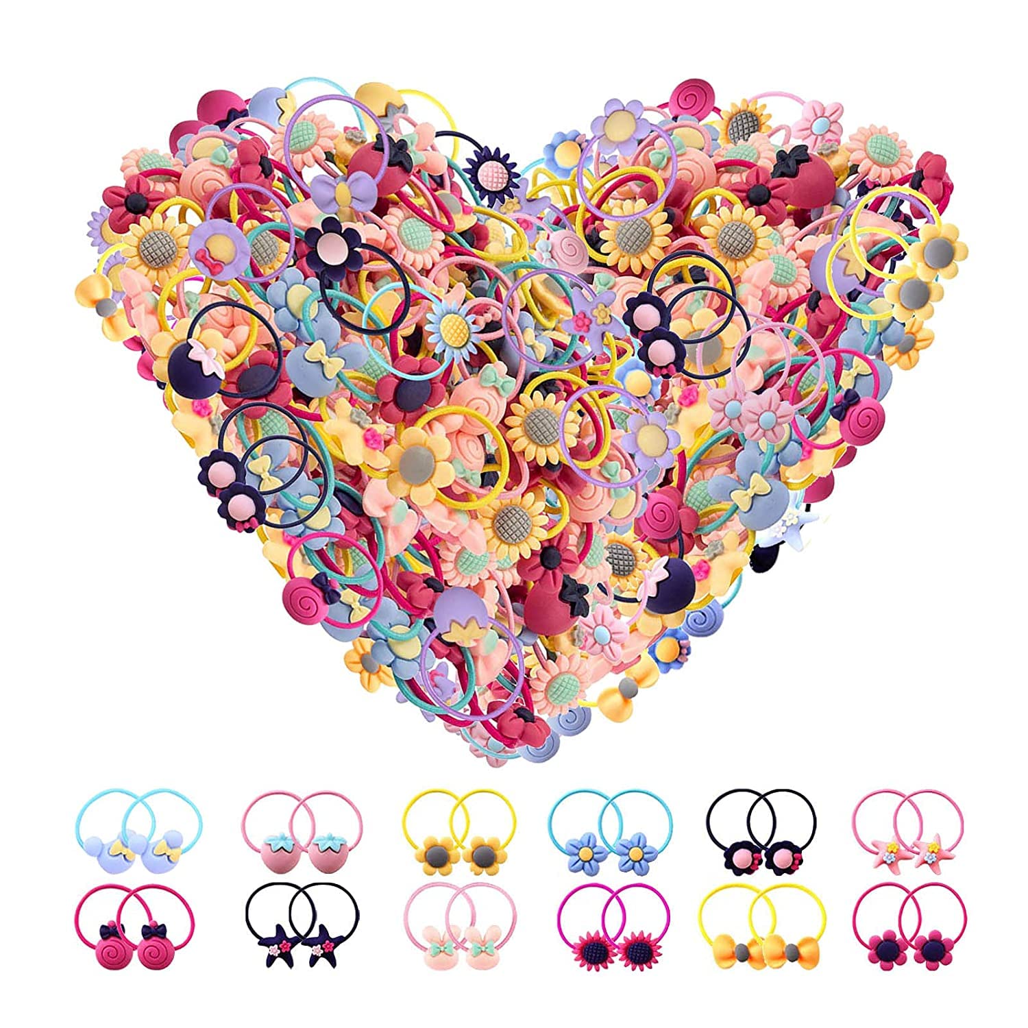 Lovely Hair Ties For Girls, Colorful Elastic Hair Ties with Cute Cartoon Decoration, Hair Ropes Hair Accessories for Girls (20 PCS) (B0BPMMNZ5T) Amazon Price History, Amazon Price Tracker