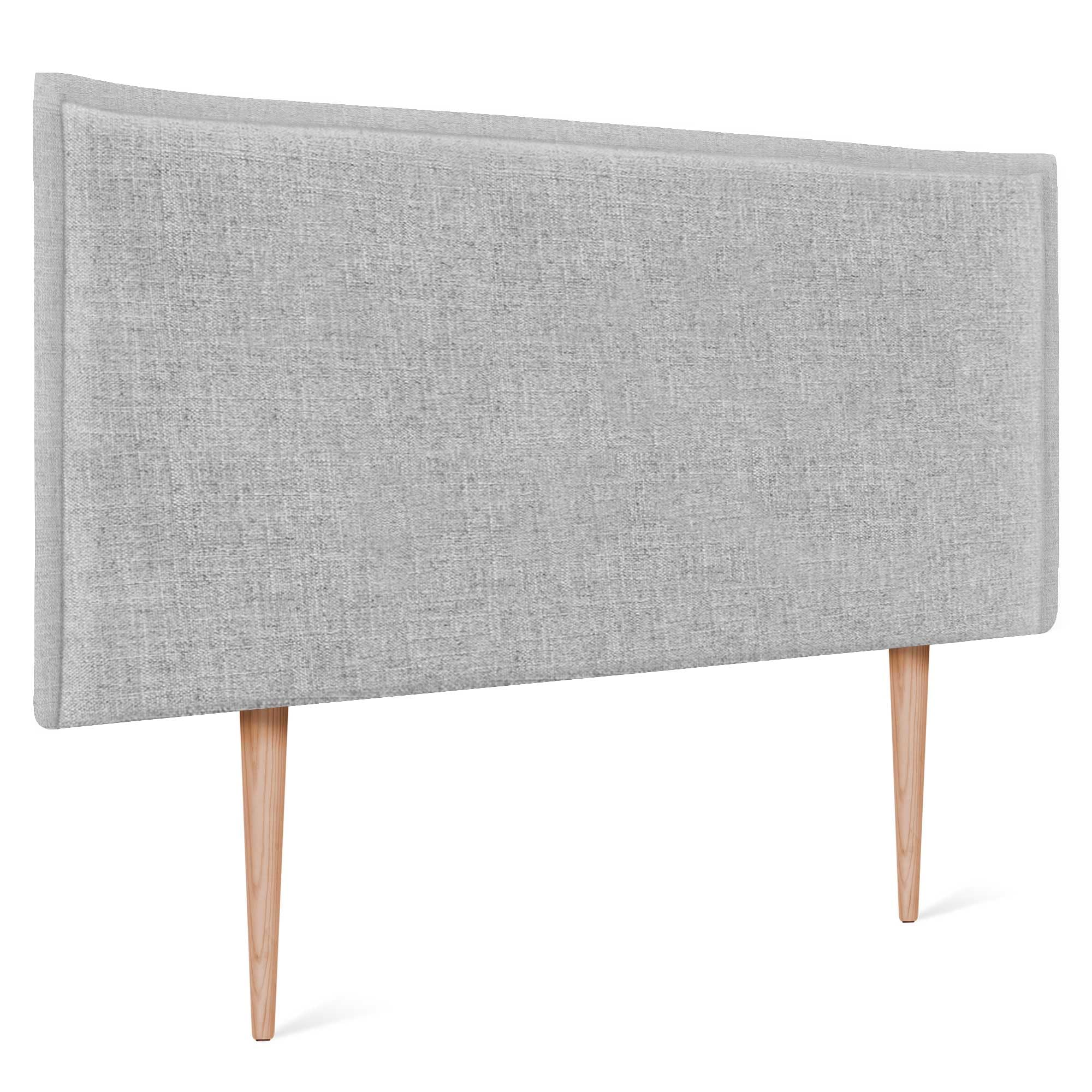 DHOME Solid Natural Linen Headboard with Trim Upholstered Headboard Bed Bedroom Modern Top Trending (Natural Linen, 160 x 105 cm with Legs (Beds 150/160)) — view 10